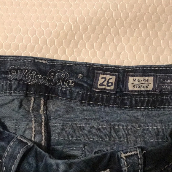 Miss me mid rise straight jeans size 26 - Picture 3 of 5